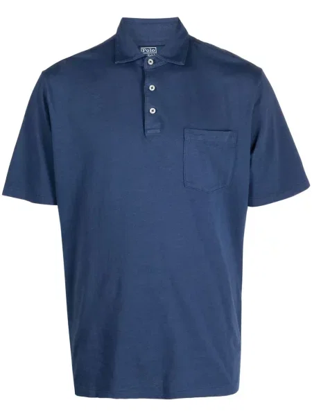 Majica Polo Ralph Lauren od brušene kože karirana s printom ružičasta