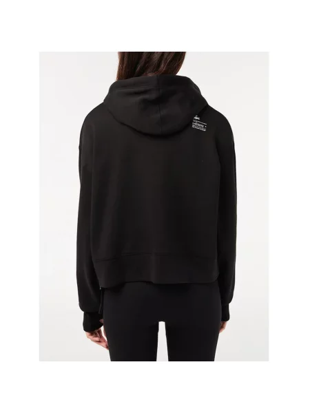 Lacoste bluza z kapturem gładka czarny