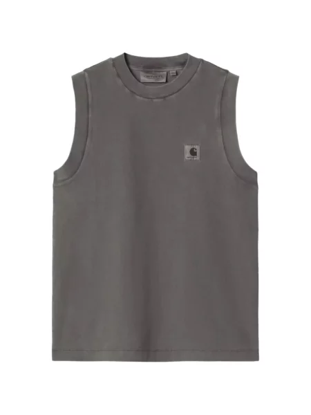 Top Carhartt Wip cu autograf gri
