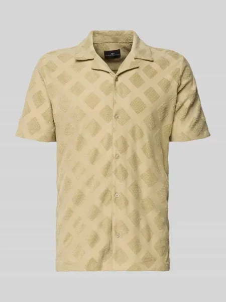 Koszulka polo o kroju slim fit z fakturowanym wzorem Fynch-hatton