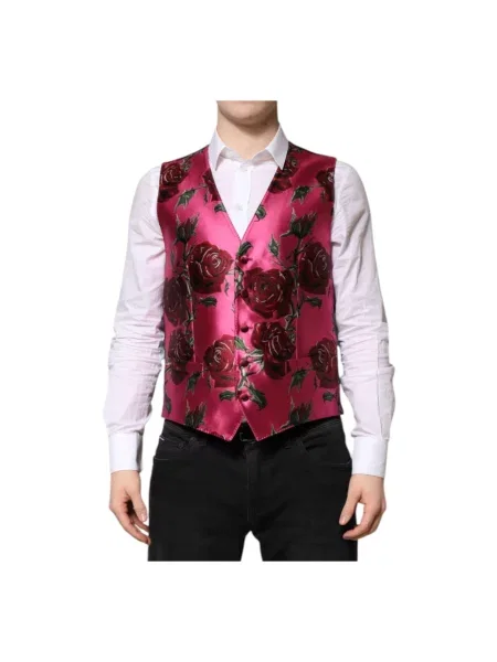 Kamizelka garniturowa Dolce And Gabbana różowa