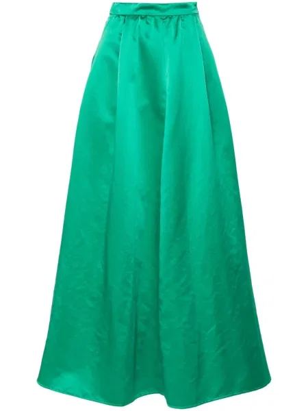Fusta maxi Forte_forte din satin verde