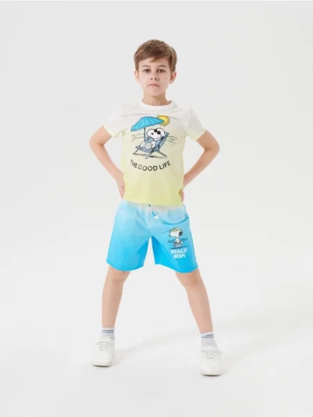 Sinsay Kraťasy Peanuts tyrkysová