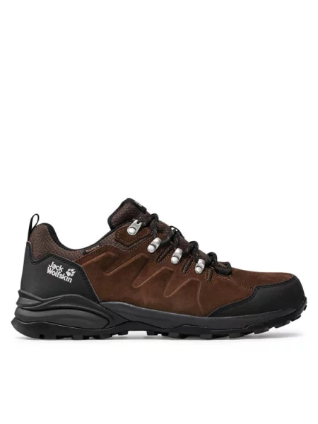 Jack Wolfskin Refugio Texapore Low brown/phantom trekové boty hnědé