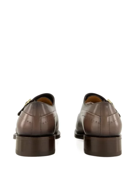 Pantofi monk Santoni cu cataramă maro