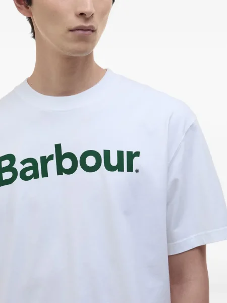 Tricou Barbour cu imagine alb