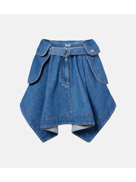 Fustă din denim Loewe albastru