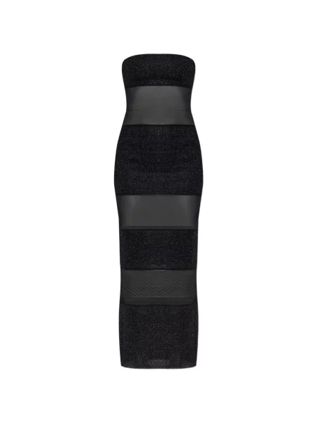 Rochie maxi Oseree transparente de costum negru