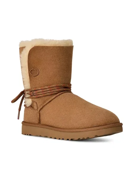 Замшеві чоботи UGG Bailey Tie коричневий