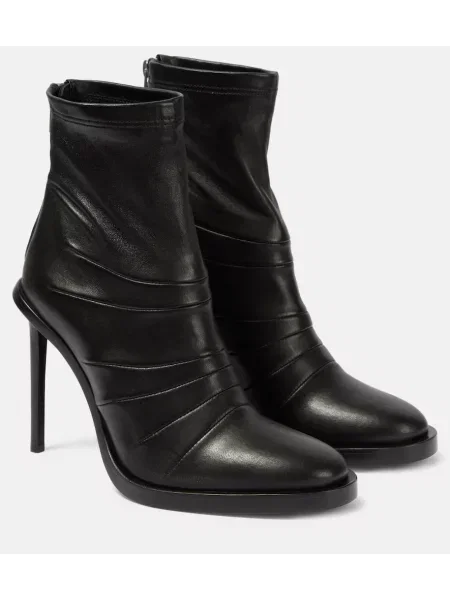 Usnjene čevlji do gležnjev Ann Demeulemeester črna