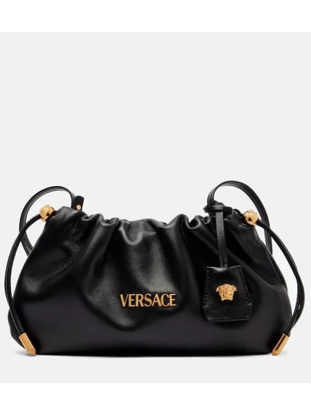 Geanta de piele Versace din piele negru