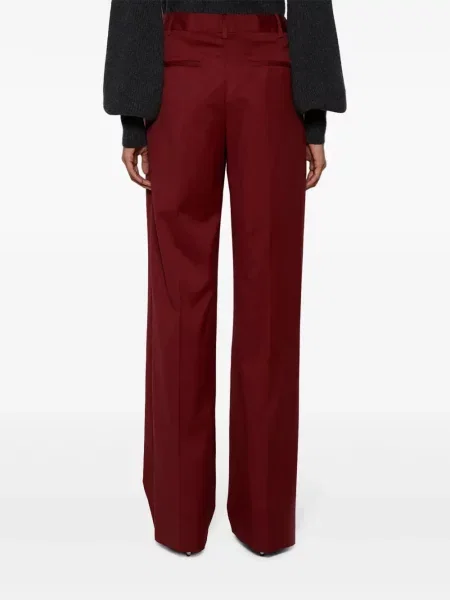 Pantaloni Loulou De Saison de mătase roșu