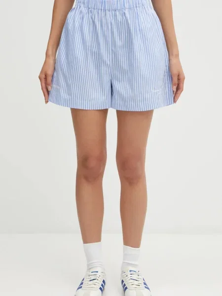 Sporty & Rich pantaloni scurți din Eden Script Poplin cu imprimeu high waist