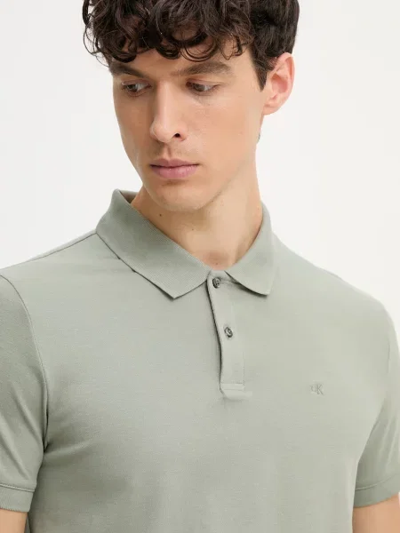 Calvin Klein póló férfi pamuttal zöld