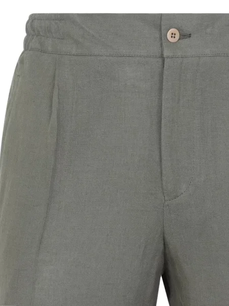 Plisované kalhoty Kiton zelené