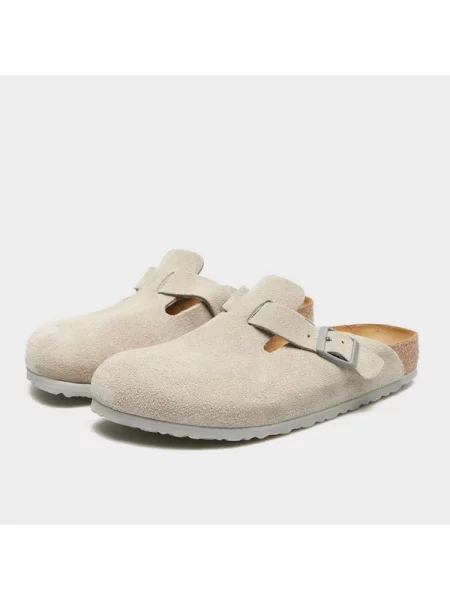 Birkenstock Obuwie Kobieta 36 EU Zamsz Klapki Boston BS szary