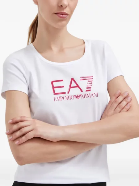 Rövid póló Ea7 Emporio Armani fehér