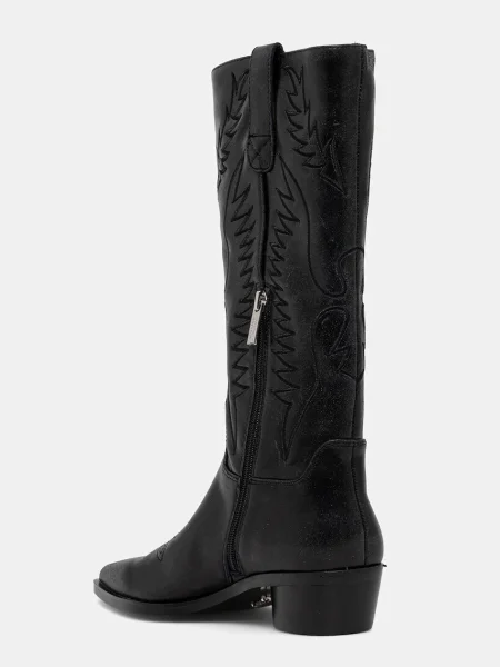 Steve Madden cizme de piele Trevi cu drept negru
