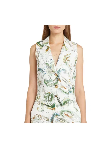 Lniany top Marella biały