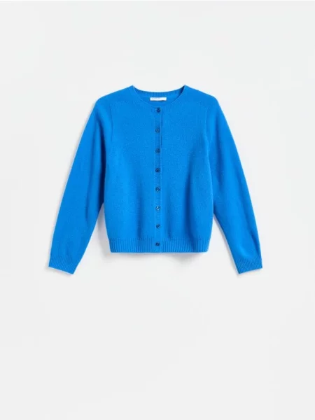 Reserved Cardigan din lână albastru