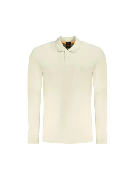 Boss Koszulka Polo Z Dżerseju Passerby Slim Fit beige beżowa
