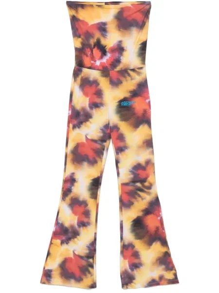 Salopetă Patrizia Pepe din jerseu galben