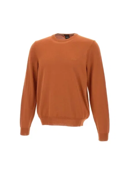 Sweter Hugo wełniany brązowy