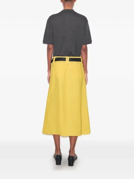 Tricou polo Tory Burch de mătase gri