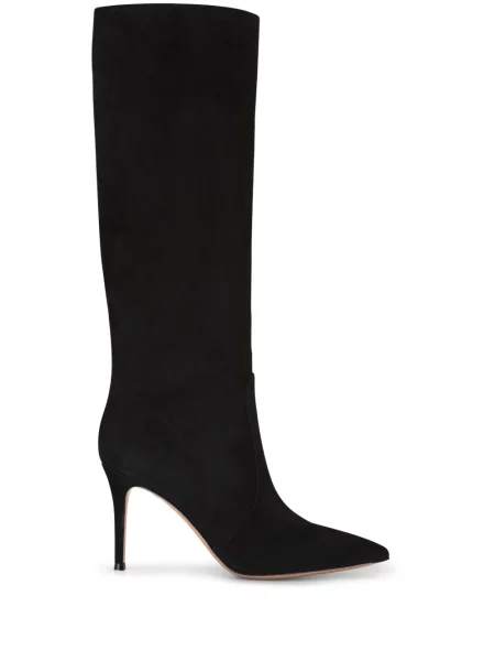 Botine Gianvito Rossi din piele de căprioară negru