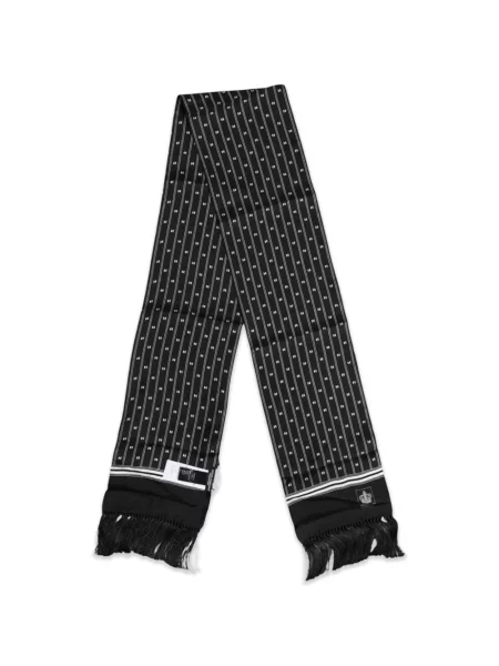 Fular Dolce & Gabbana cu franjuri negru
