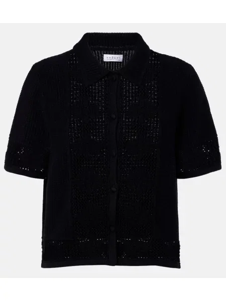 Top Velvet din cașmir negru