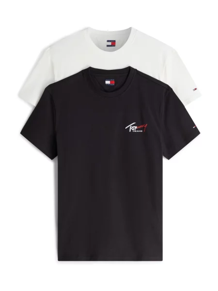 Tommy Jeans Tricou negru alb