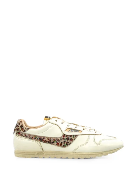 Sneakerși Autry din piele cu imagine cu model leopard