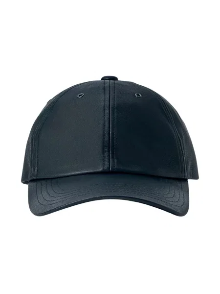 Czapka z daszkiem Yohji Yamamoto skórzana czarna
