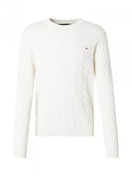 TOMMY HILFIGER Pulover Classic naravno bela