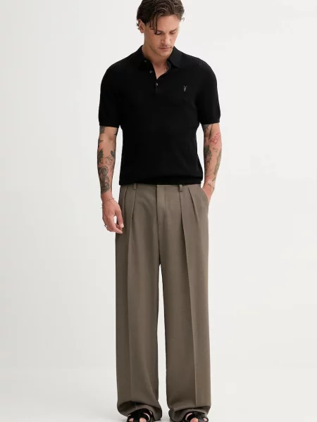 Tricou polo Allsaints negru