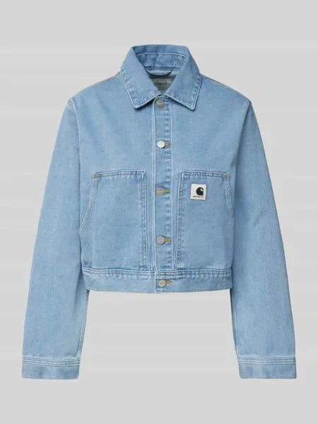 Kurtka jeansowa z listwą guzikową model ‘Arca’ Carhartt Work In Progress niebieska