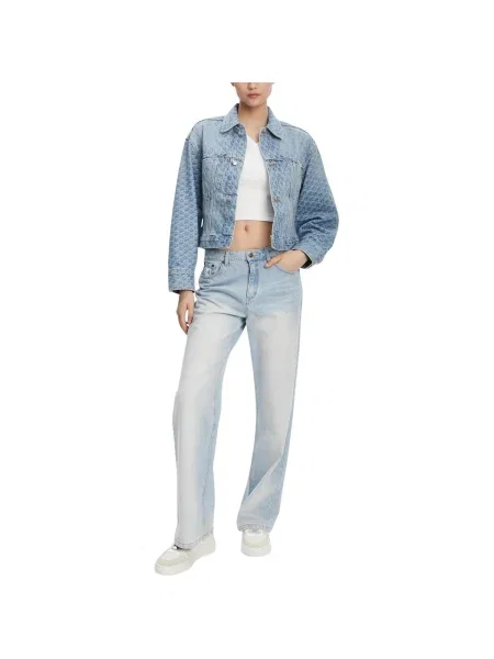 Geacă de blugi Calvin Klein Jeans albastru