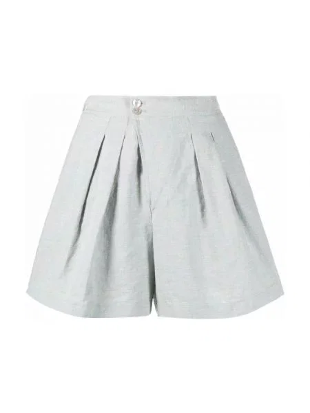 Lniane szorty Forte Forte casual niebieskie