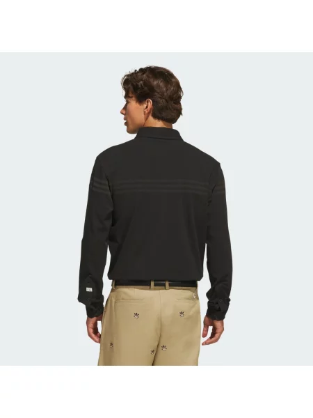 Polo tričko Originals Twistknit Button Up černé