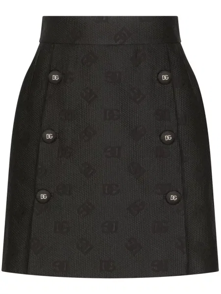 Fusta mini Dolce & Gabbana din jacard negru