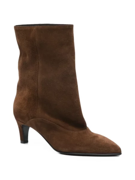 Cizme scurte Strategia Shoes din piele de căprioară maro