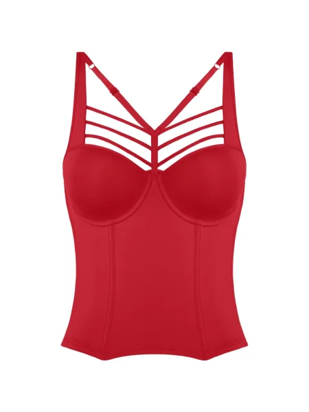 Maiou Marlies Dekkers tip corset cu bretele roșu