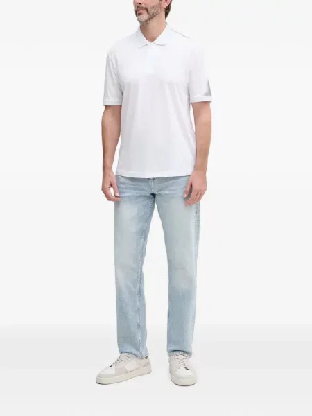 Tricou polo Armani Exchange alb