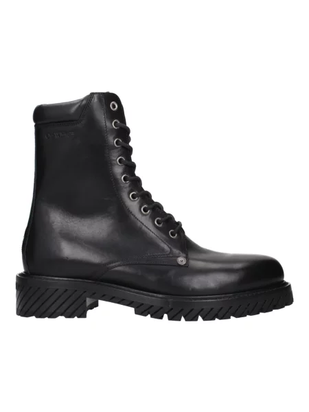 Buty do kostki Off-white skórzane o krotszym kroju białe