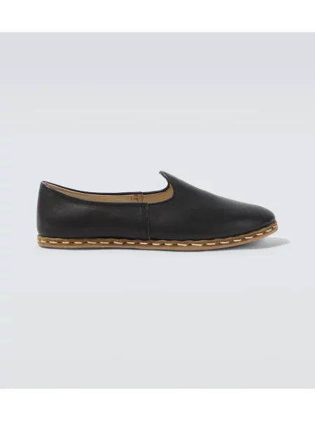 Chiloți Sabah din piele slip-on negru