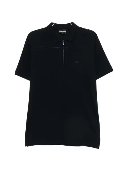 Tricou polo Emporio Armani cu broderie albastru