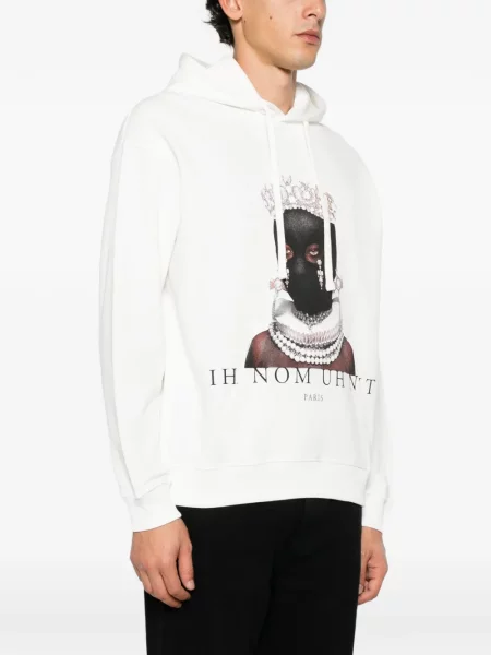 Hoodie Ih Nom Uh Nit με σχέδιο με κορδόνι λευκό