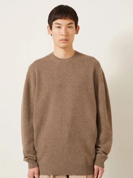 Jil Sander Oversized Svetr S Kašmírem hnědá