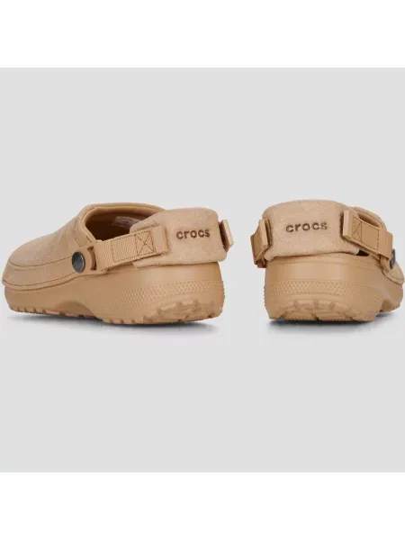 Pantofi Crocs din piele de căprioară clasici bej